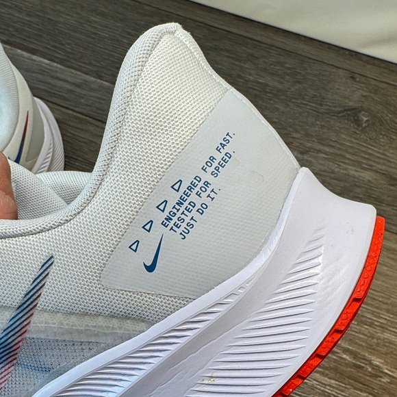 Nike Men's White and Blue Athletic Shoes size 13 (j191) - Picture 3 of 10